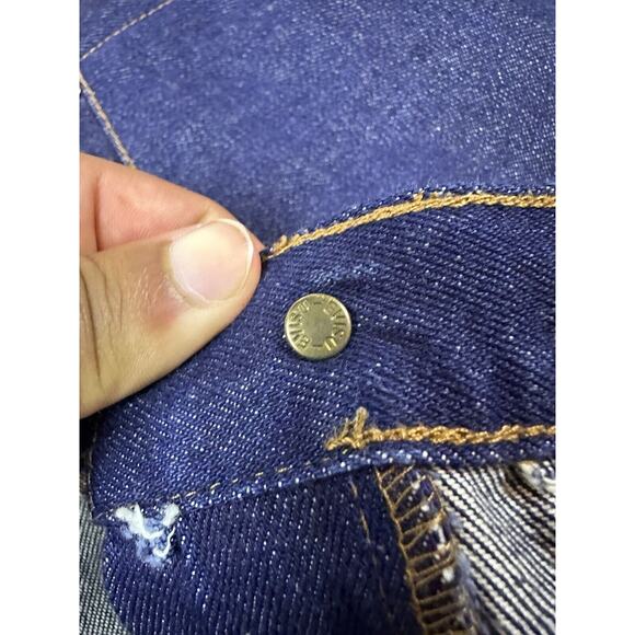 Y2k EVISU Heritage Front Butt Pockets Japanese Denim Pants Jeans W34 Jnco - Picture 6 of 8